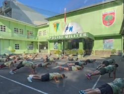 Dandenpom XIV/4 Makassar Pimpin Olahraga Bersama dan Aksi Bersih Markas, Perkuat Kebugaran, Disiplin, serta Soliditas Personel