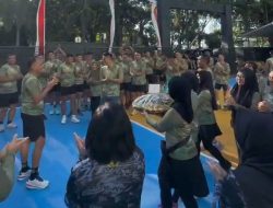 Olahraga Bersama Persit di Mako Denpom XIV/4 Makassar, Momentum Pererat Kebersamaan dan Syukuri Pertambahan Usia
